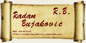 Radan Bujaković vizit kartica